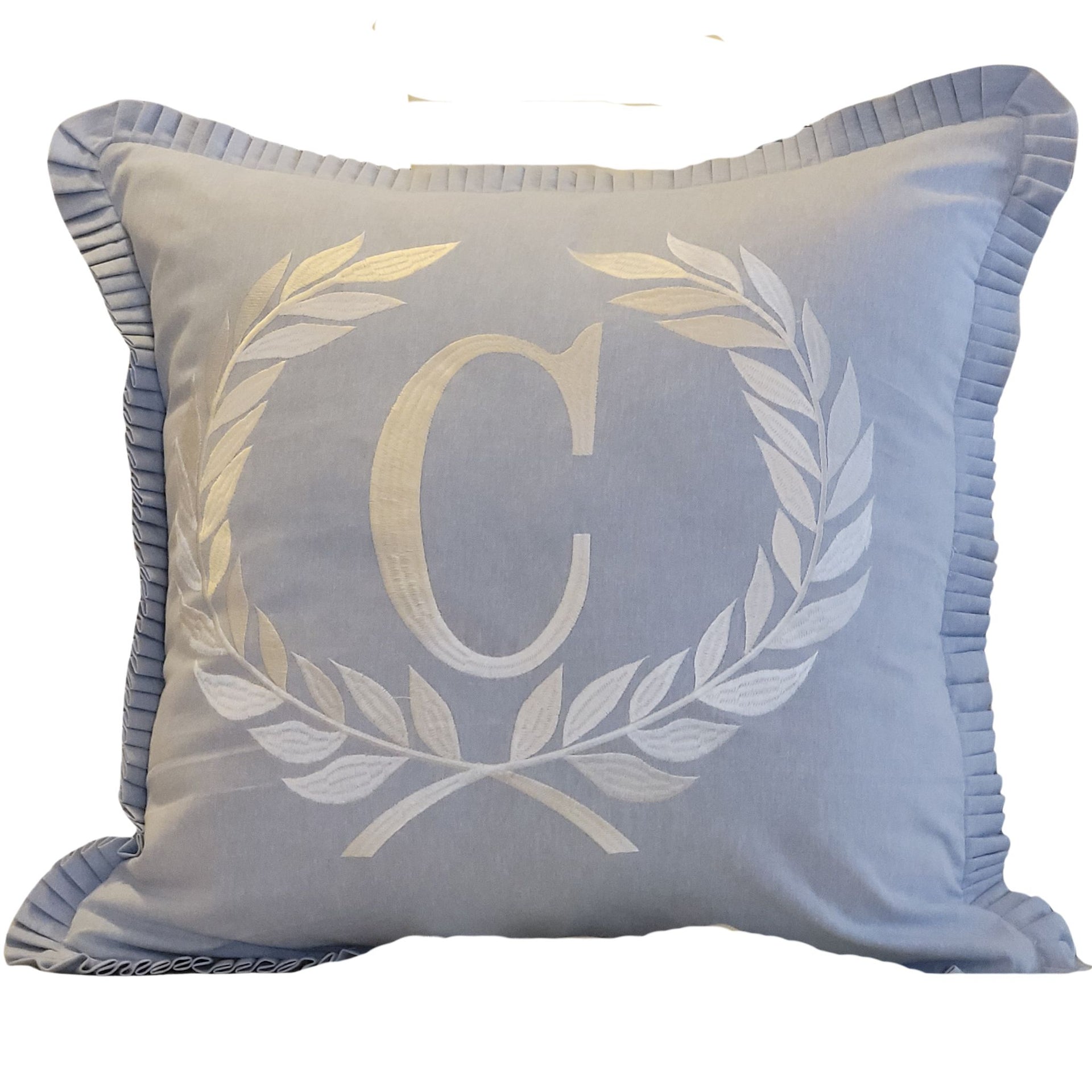 French Monogram C | Monogram Cushion Cover 50x50 cm – 100 % Natural Cotton