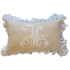 Lumbar Cushion Cover - Beige French Monogram M