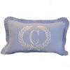 Lumbar Cushion Cover - Blue French Monogram C