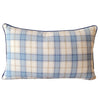 Coastal Check Lumbar Cushion Cover | 30×50 cm