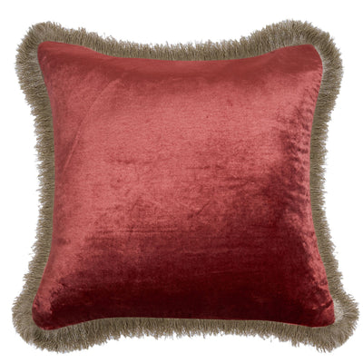 Rose Gold Velvet Fringe - Cushion Cover