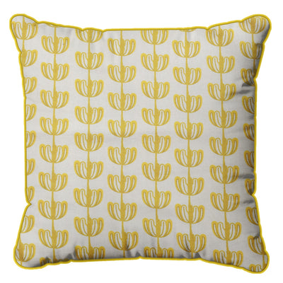 Yellow Garland Decorative Cushion Cover | 50cm x 50cm