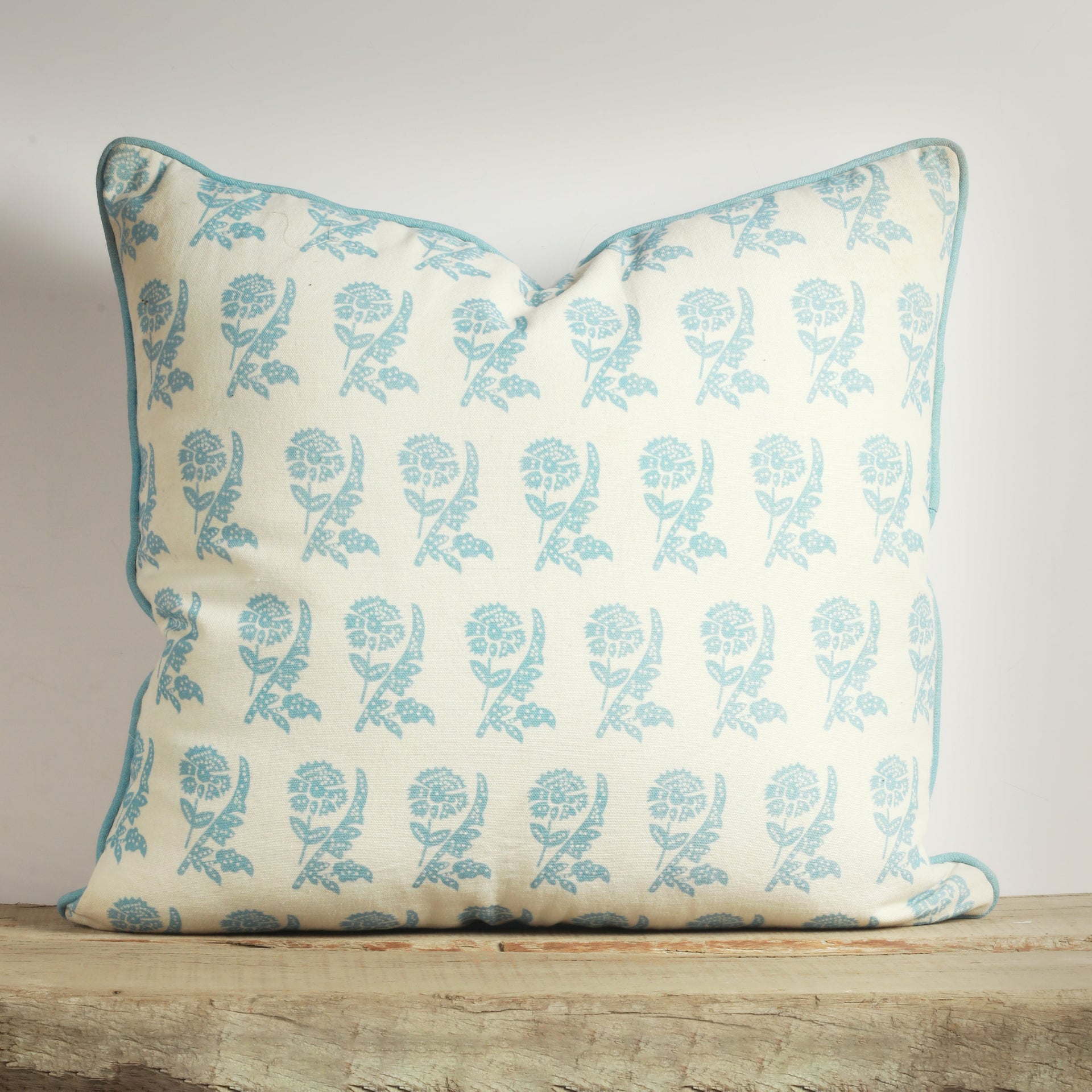 Blue Reverse Carnation Decorative Cushion Cover | 50cm x 50cm