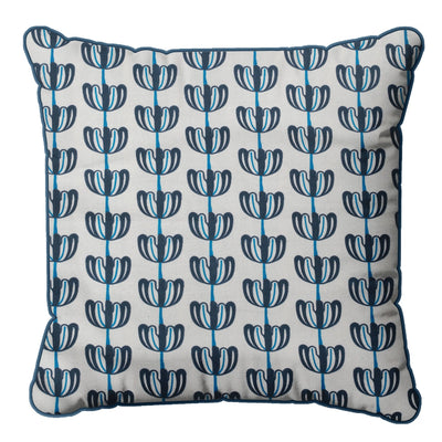 Blue Garland Decorative Cushion Cover | Decorative Cushion 50x50 cm – 100% Cotton Duck