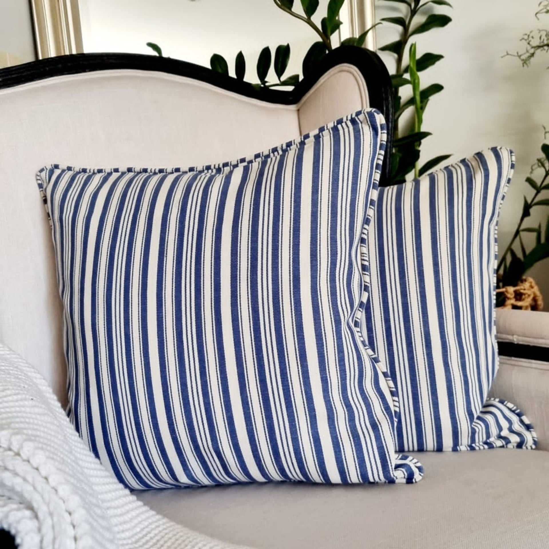 Navy Farmhouse Cushion Cover | 50cm x 50cm