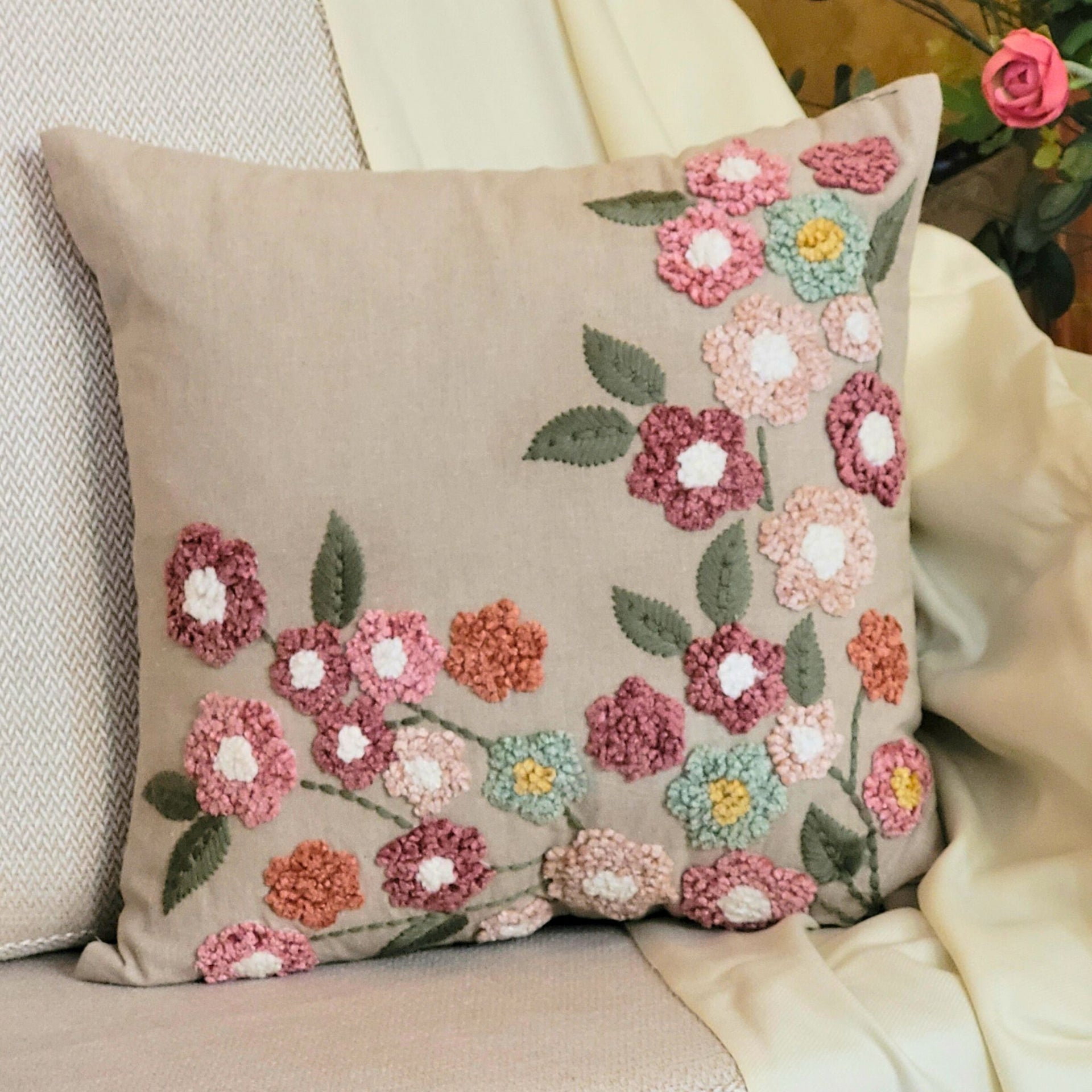 Petal Poetry Cushion Cover | 45x45 cm