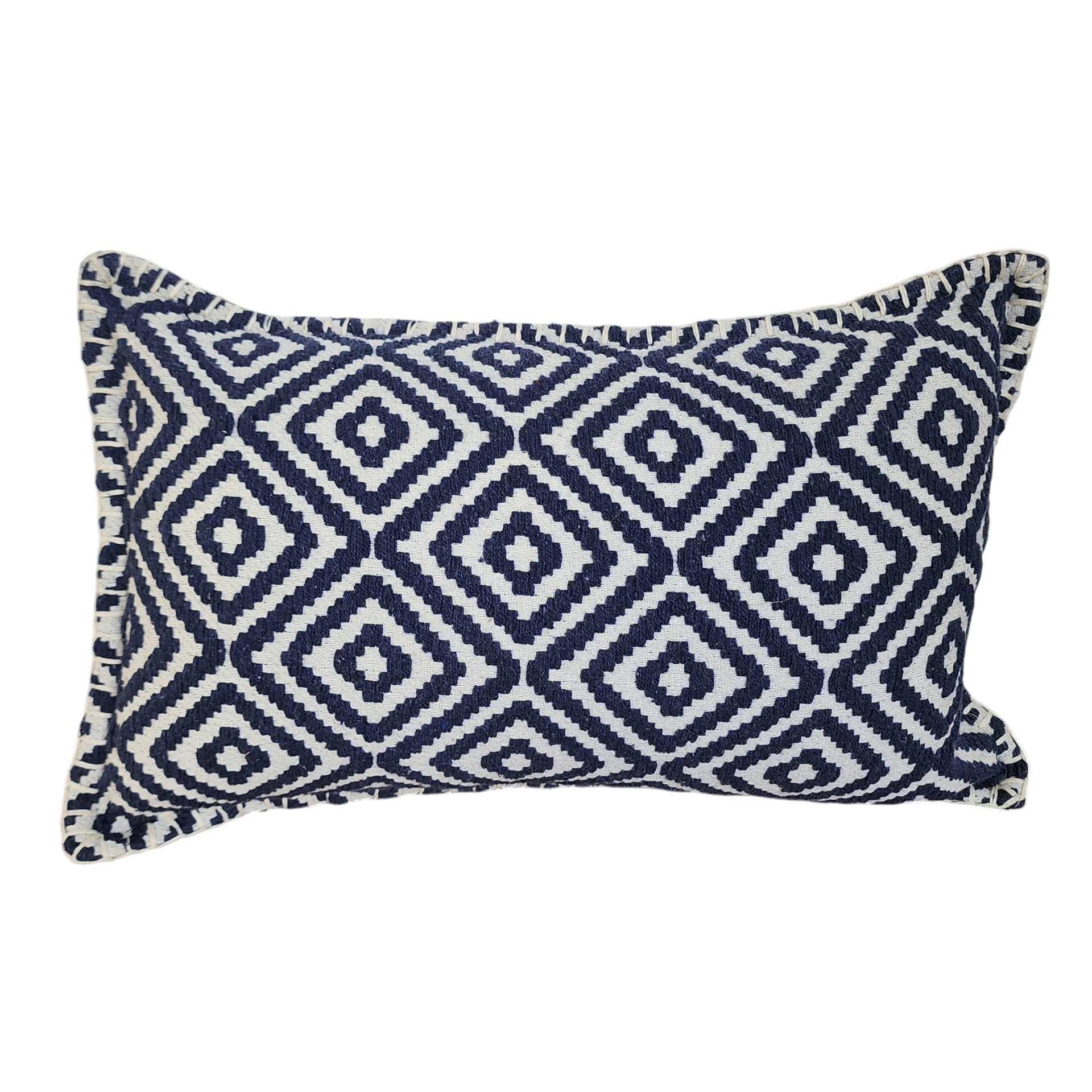 Lumbar Cushion - Navy Diamond Lumbar