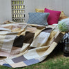 Latte Patchwork Bedspread | Country Cotton Coverlet in 220x270cm