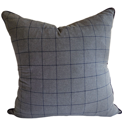 Victorian Gray Check - Cushion Cover