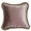 Champagne Velvet Fringe - Cushion Cover
