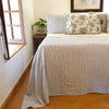 Belle Stripe Monochrome Kantha Bedspread | 220cm x 270cm
