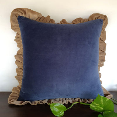 Blue Serenity European Velvet Cushion Cover