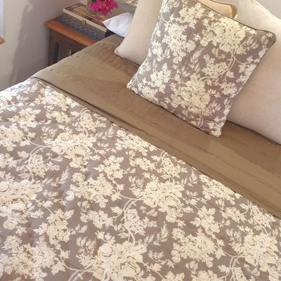 Cottage Garden Quilted Bedspread  | 220x270cm Cotton Quilt