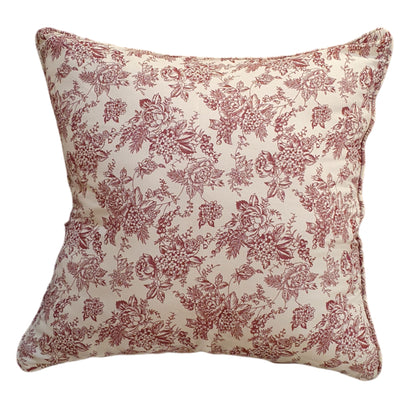 French Toile Ruby Cushion Cover | 60cm x 60cm