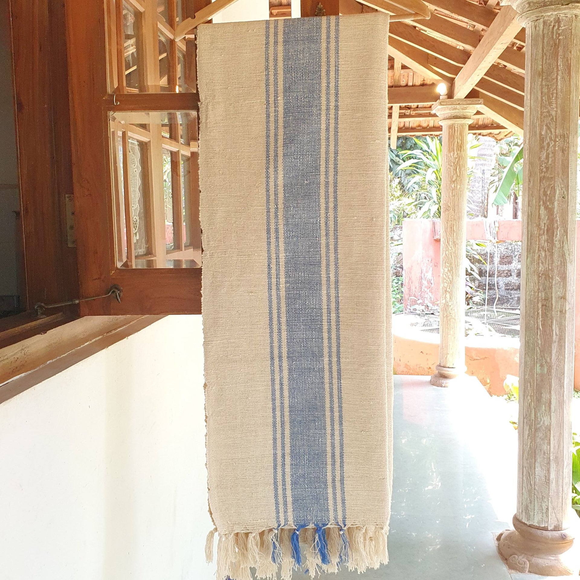 Grain Sack Blue Throw