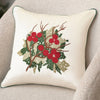 Holly Flower - Embroidered Cushion Cover |  45x45 cm