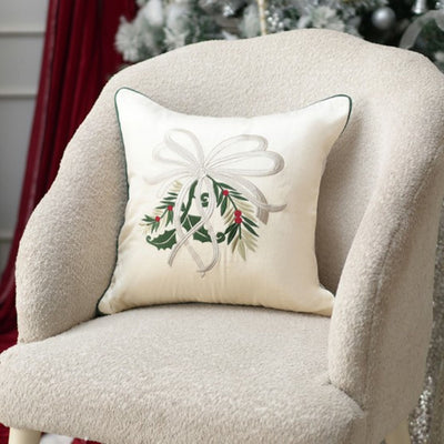 Mistletoe - Embroidered Cushion Cover | 45x45 cm