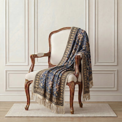 Indigo Botanica Throw Rug | 120x170cm