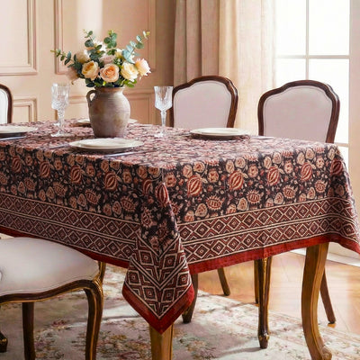 Kalamkari Tablecloth | Pomegranate Tablecloth 150x220 cm – 100% Cotton