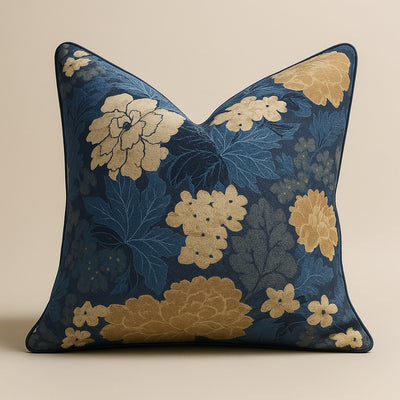 Midnight Bloom Floral Cushion Cover | 50×50 cm