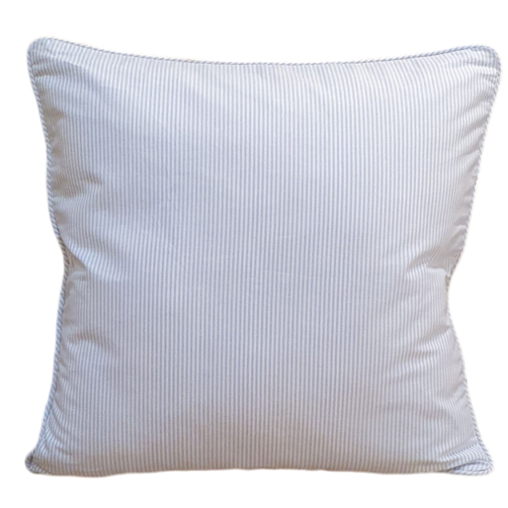 Serene Sky Pinstripe Cushion Cover | 50x50 cm