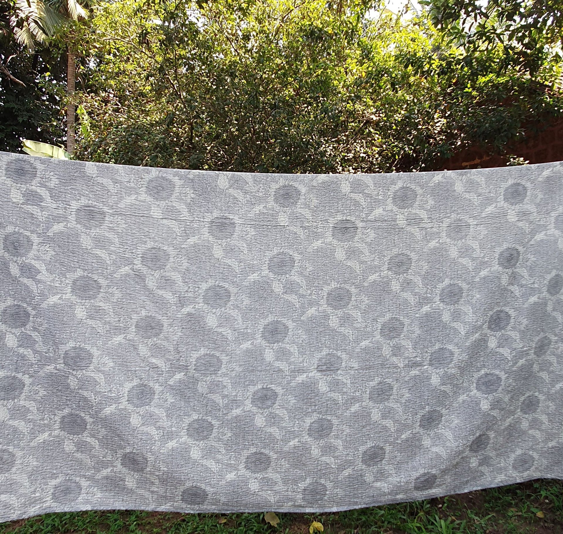 Sunflower Kantha Bedspread | 220cm x 270cm
