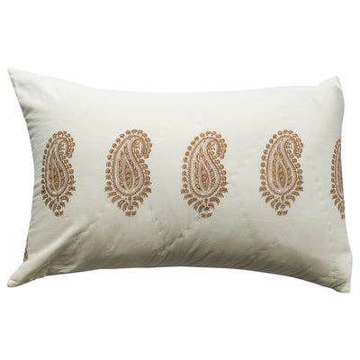 Kolka Beige Quilted Pillowcase Set | Beige Pillowcases 48x73 cm – 100% Cotton