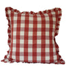 Varca Red Checkered Cushion Cover | 60cm x 60cm Decorative Red Cushion