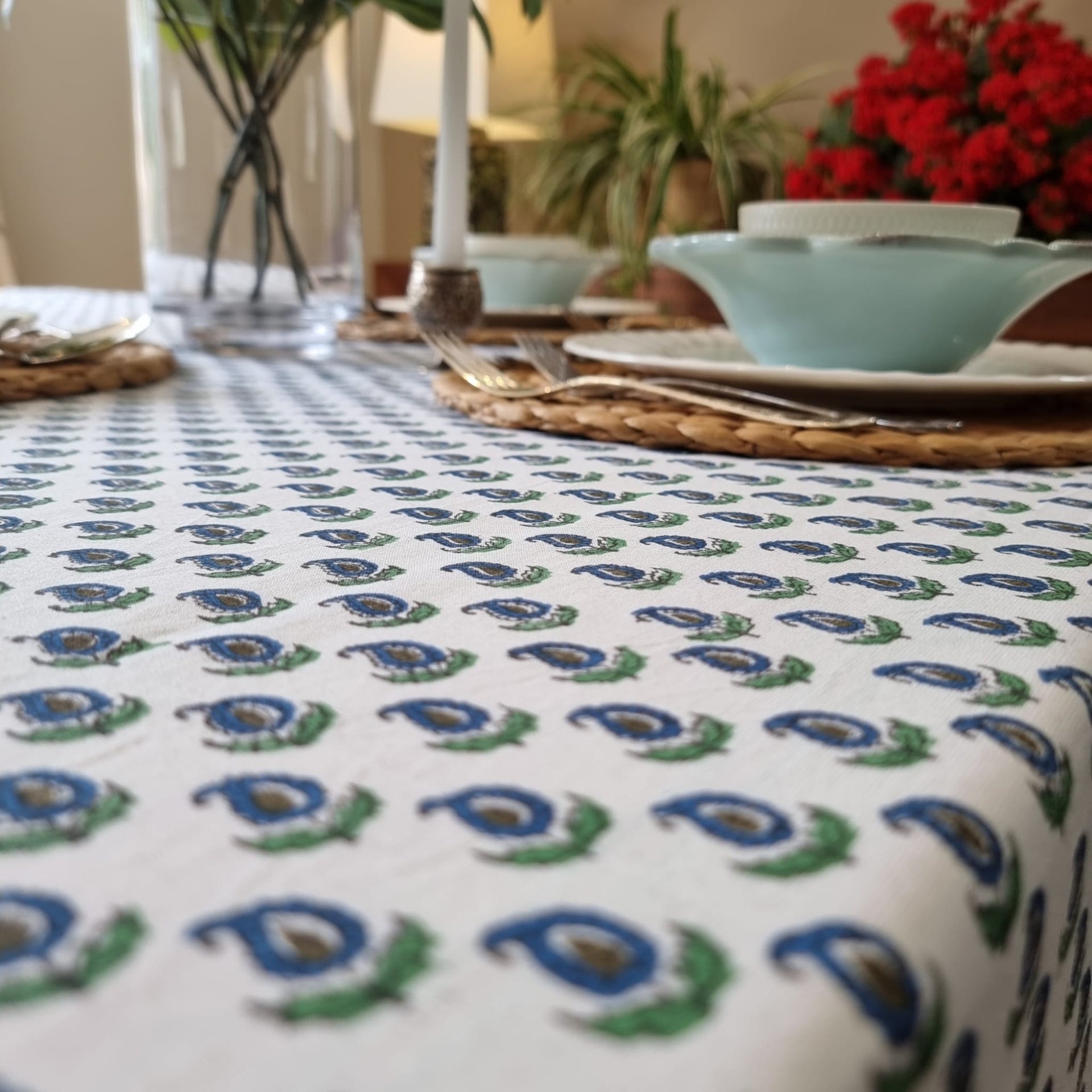 Kolka Block-Printed Tablecloth