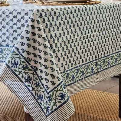 Kolka Block-Printed Tablecloth