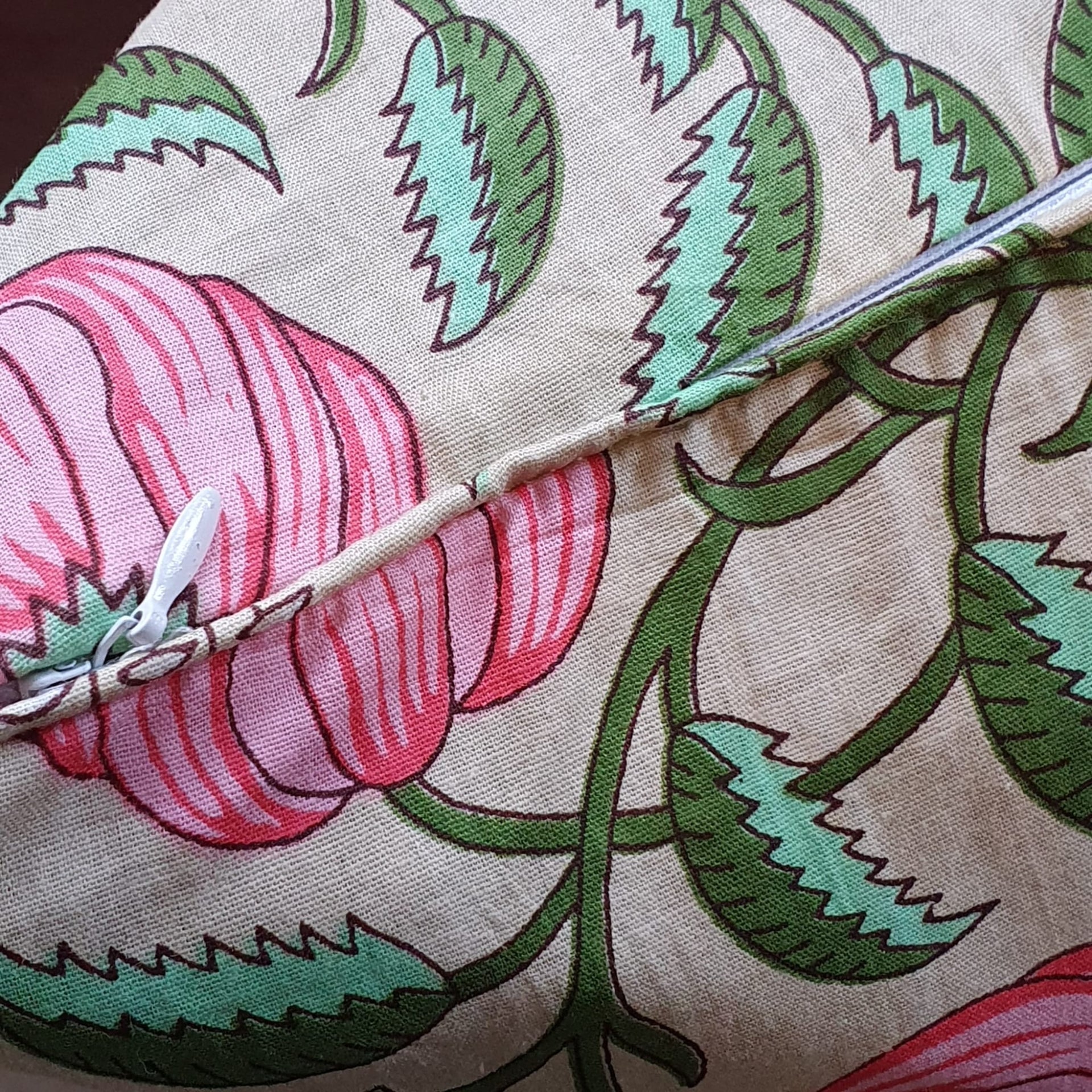 Beige Pomegranate Decorative Cushion | 50cm x 50cm
