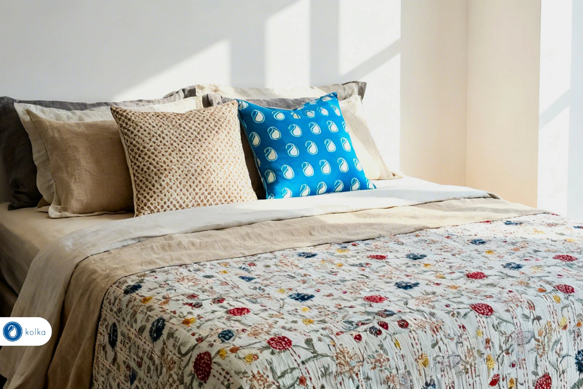 How to Colour Match Cushions with Bedspreads