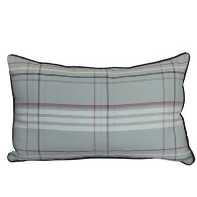 Lumbar Cushion Cover - Ash Green Check