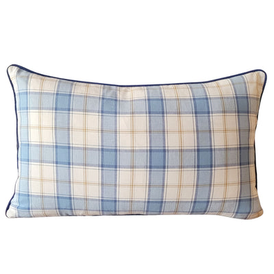 Lumbar Cushion Cover - Coastal check