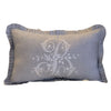 Lumbar Cushion Cover - Gray French Monogram B