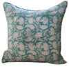 Sea Green Floral Decorative Cushion | 50cm x 50cm