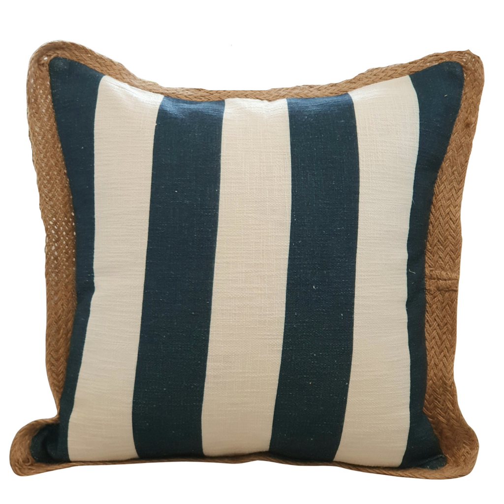Navy Stripe Decorative Cushion Cover | 50 x 50cm