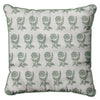 Green Reverse Carnation Decorative Cushion Cover | 50cm x 50cm