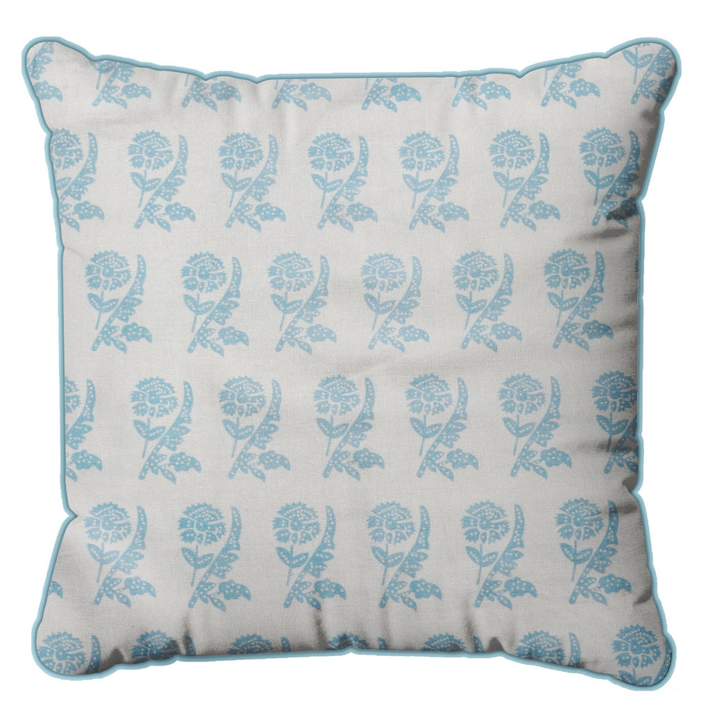 Blue Reverse Carnation Decorative Cushion Cover | 50cm x 50cm