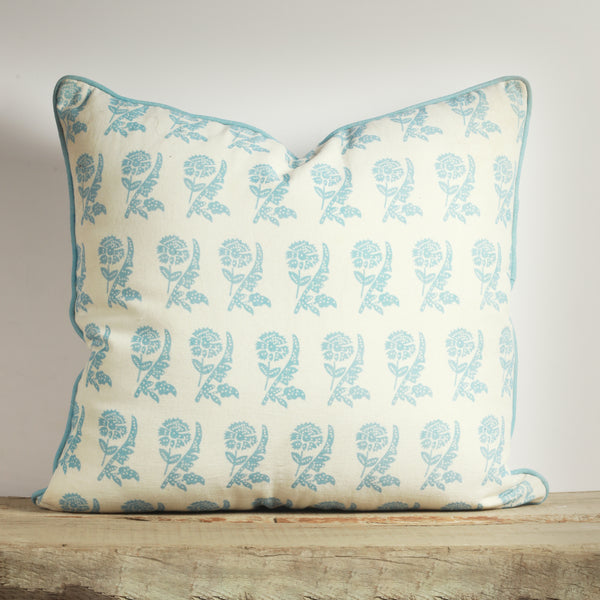 Green Reverse Carnation Decorative Cushion Cover | 50cm x 50cm