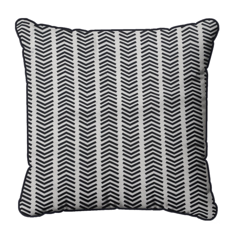 Black Chevron Decorative Cushion Cover | 50cm x 50cm