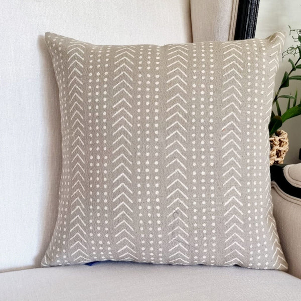 Oyster Chevron Cushion Cover| 45cm x 45cm