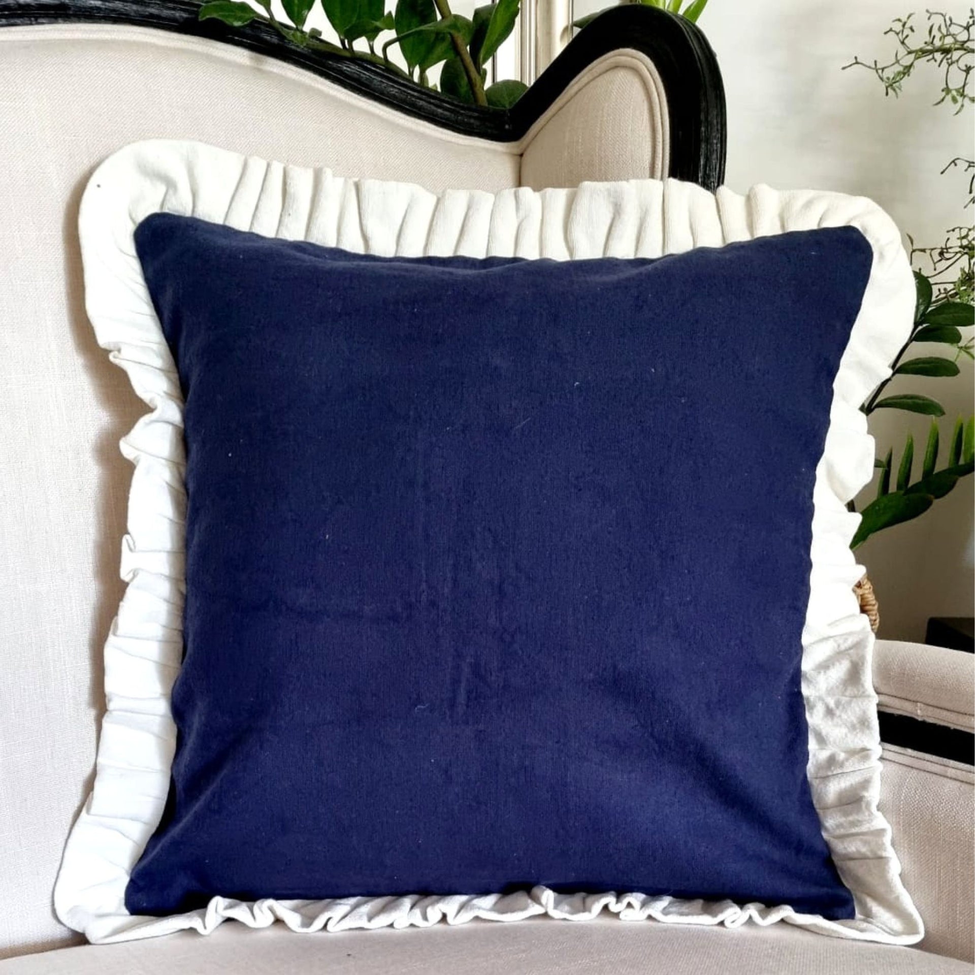 Nautical Elegance Ruffle Cushion Cover | 60cm x 60cm