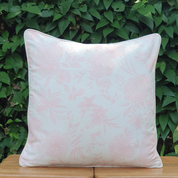 Floral Whisper Pink Cushion Cover 50x50 cm | Cotton-linen Blend