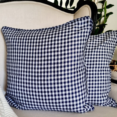 Maritime Checks Cushion Cover | 50cm x 50cm