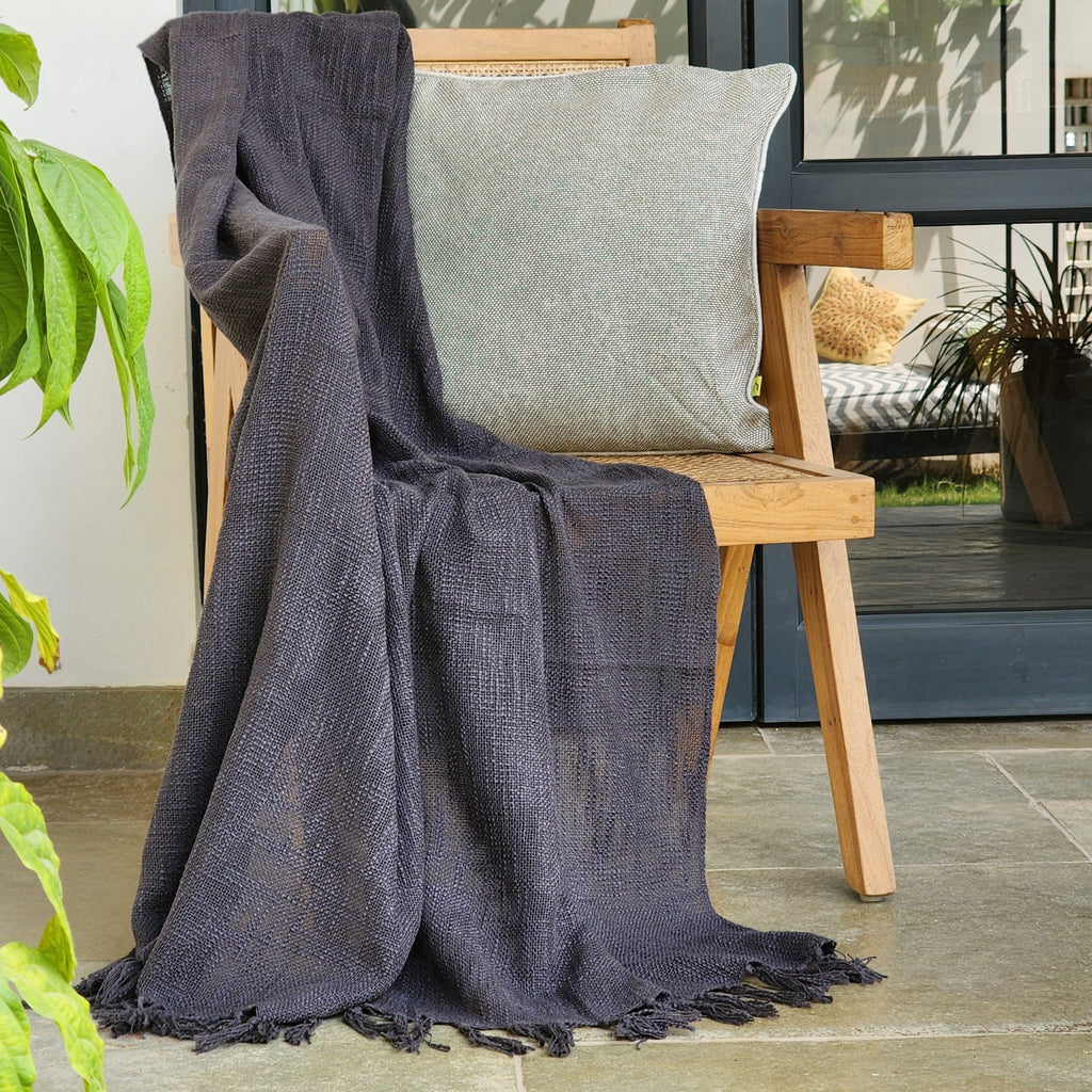 Graphite Handloom Throw