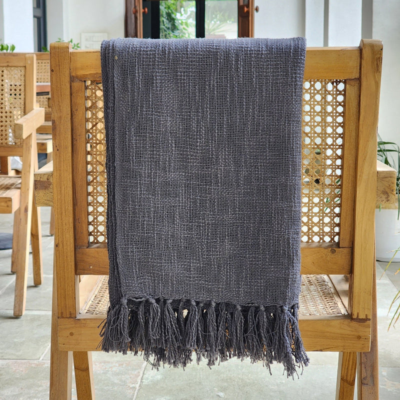 Graphite Handloom Throw