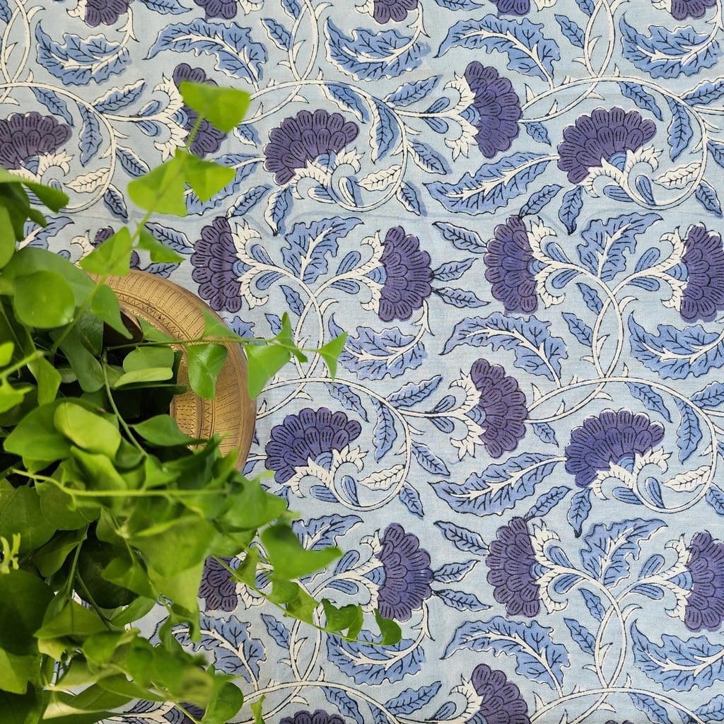 Jodhpur Blue Block Printed Tablecloth