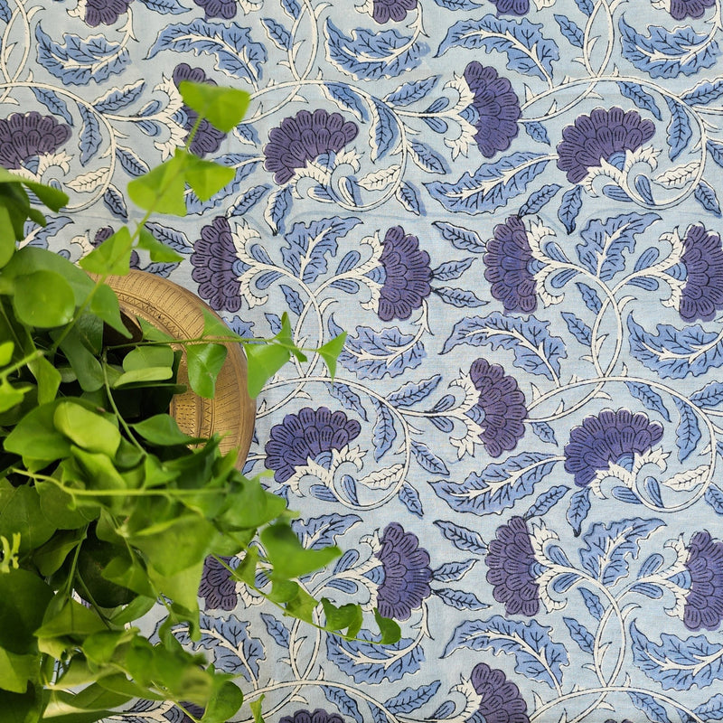 Jodhpur Blue Block Printed Tablecloth