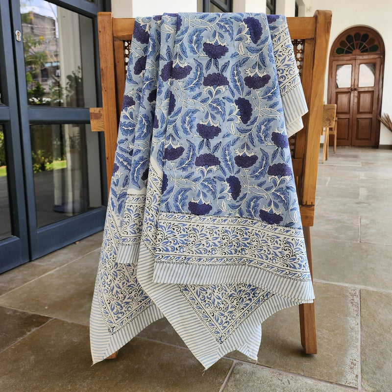 Jodhpur Blue Block Printed Tablecloth